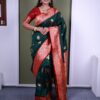 MB 22 Green Soft Paithani Silk Saree with Zari Work & Lace Work. Affordable Price ₹2399. Delivery 4-6 Working Days. Shop now. | Bollywood Sarees, Creative Sarees, Designer Sarees, Embroidered Sarees, Ethnic Saree, Modern Digital sarees, Party Wear Sarees, Sarees