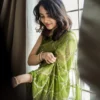MS 505 Green Viscose Satin Saree with Sequins Work & Embroidery Work. Special Price ₹1599. Delivery 4-6 Working Days. Shop now. | Bollywood Sarees, Creative Sarees, Designer Sarees, Embroidered Sarees, Ethnic Saree, Modern Digital sarees, Party Wear Sarees, Sarees