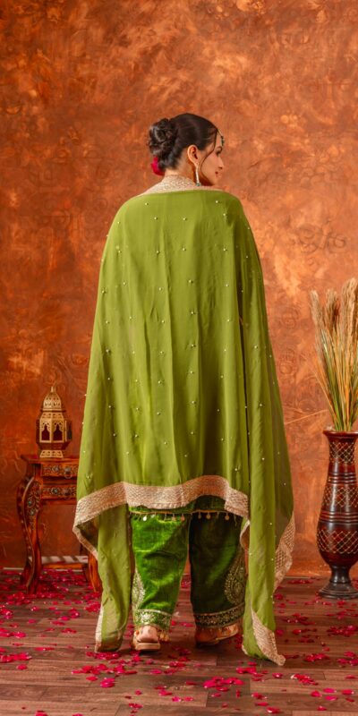 AD 134 Green Color Heavy Pure Viscose Velvet Embroidery Sharara Suit Wedding, Party, Festive, Events Etc. Expected Delivery 4-6 Working Days @2099/- | Jump Suits, Straight Suits, Casual Suits, Creative suits, Designer Suits, Palazzo Suits, Party Wear Suits, Patiala Suits, Salwar suit