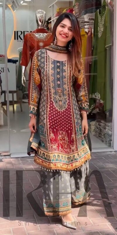 ST 207 Grey Color Georgette Salwar Suit with Embroidery Work. Introductory Price ₹1949. Delivery 4-6 Working Days. Shop now. | Jump Suits, Straight Suits, Casual Suits, Creative suits, Designer Suits, Palazzo Suits, Party Wear Suits, Patiala Suits, Salwar suit