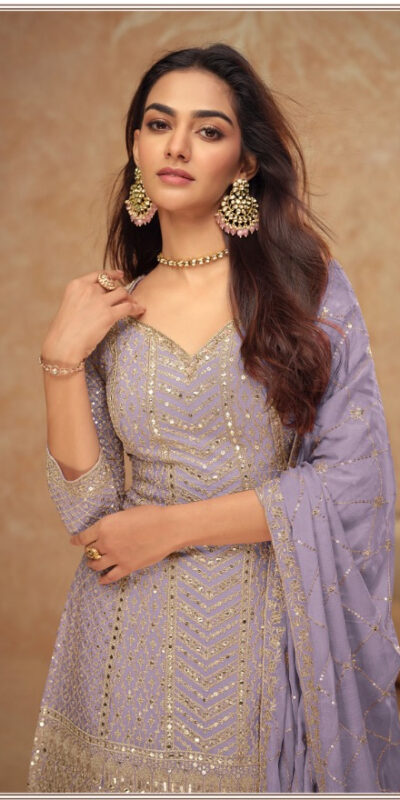 FC 7518 Lavender Chinon Salwar Suit Perfect for Wedding, Party, Diwali, Durga Puja, Temple Visit – . Festive Deal ₹3099. Delivery 4-6 Working Days. | Jump Suits, Straight Suits, Tops & Bottoms, Track Suits, Trendy Wear, Casual Suits, Creative suits, Designer Suits, Palazzo Suits, Party Wear Suits, Patiala Suits, Salwar suit