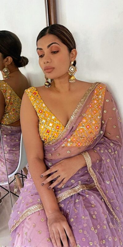 KT 224 Lavender Nylone Butterfly Net Saree with Mirror Work & Zari Work. Introductory Price ₹1699. Delivery 4-6 Working Days. Shop now. | Bollywood Sarees, Creative Sarees, Designer Sarees, Embroidered Sarees, Ethnic Saree, Modern Digital sarees, Party Wear Sarees, Sarees