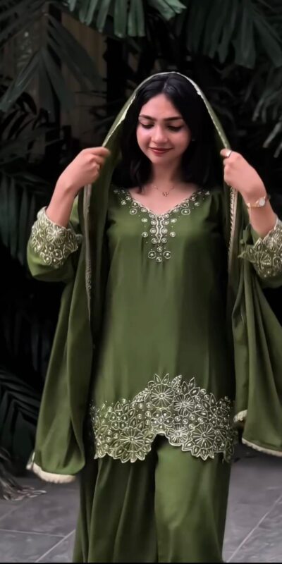 VLM 281 Mahendi in Chinon Silk Embroidery Work & Lace Work Salwar Suit . Special Price ₹1899. Delivery 4-6 Working Days. Shop now. | Jump Suits, Straight Suits, Casual Suits, Creative suits, Designer Suits, Palazzo Suits, Party Wear Suits, Patiala Suits, Salwar suit