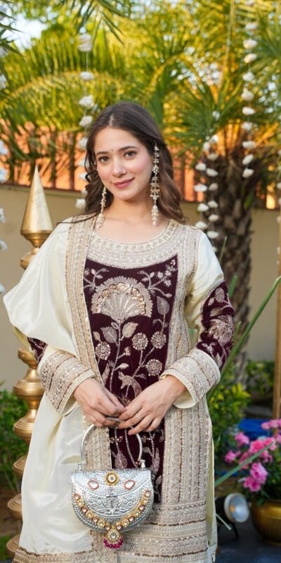 AD 221 Maroon in Glass Organza Silk. Lace Work & Embroidery Work Salwar Suit Affordable Price ₹2599. Delivery 4-6 Working Days. Shop now. | Jump Suits, Straight Suits, Casual Suits, Creative suits, Designer Suits, Palazzo Suits, Party Wear Suits, Patiala Suits, Salwar suit