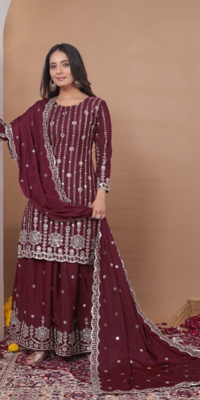 FE 126 Maroon Color Natural Crap Salwar Suit with Embroidery Work. Special Price ₹2399. Delivery 4-6 Working Days. Shop now. | Jump Suits, Straight Suits, Casual Suits, Creative suits, Designer Suits, Palazzo Suits, Party Wear Suits, Patiala Suits, Salwar suit