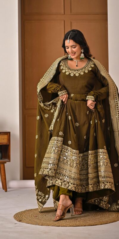 ND 5055 Mehandi NC Vichitra Silk Salwar Suit with Embroidery Work. Special Price ₹3149. Delivery 4-6 Working Days. Shop now. | Jump Suits, Straight Suits, Casual Suits, Creative suits, Designer Suits, Palazzo Suits, Party Wear Suits, Patiala Suits, Salwar suit