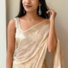 MS 505 Off White Viscose Satin Saree with Sequins Work & Embroidery Work. Special Price ₹1599. Delivery 4-6 Working Days. Shop now. | Bollywood Sarees, Creative Sarees, Designer Sarees, Embroidered Sarees, Ethnic Saree, Modern Digital sarees, Party Wear Sarees, Sarees