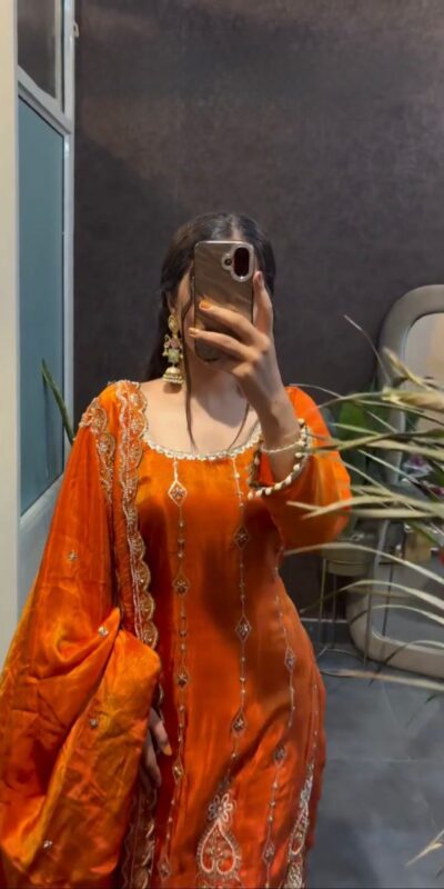 RTC 5970 Orange Fendy Silk Salwar Suit with Cut Work & Lace Work. Exclusive Offer ₹2399. Delivery 4-6 Working Days. Shop now. | Jump Suits, Straight Suits, Casual Suits, Creative suits, Designer Suits, Palazzo Suits, Party Wear Suits, Patiala Suits, Salwar suit