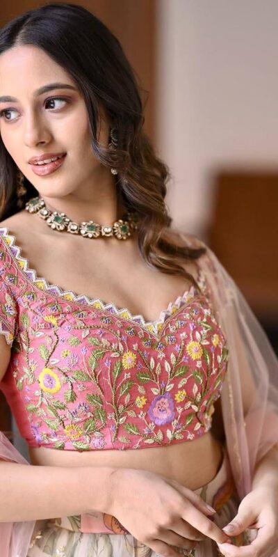 BB 26 Peach Chinon Silk Lehenga Choli with Sequins Work & Embroidery Work. Available at ₹2999 only. Delivery 4-6 Working Days. Shop now. | Bollywood Lehenga, Creative Lehenga, Designer Lehenga, Embroidered Lehenga, Lehenga, Party Wear Lehenga