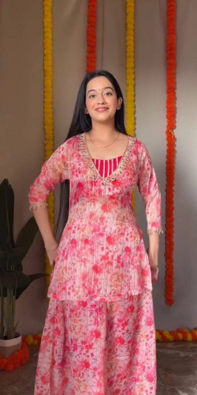 ST 191 Pink Dhamal Jari Salwar Suit with Digital Print & Mirror Work. Available at ₹1699 only. Delivery 4-6 Working Days. Shop now. | Jump Suits, Straight Suits, Casual Suits, Creative suits, Designer Suits, Palazzo Suits, Party Wear Suits, Patiala Suits, Salwar suit