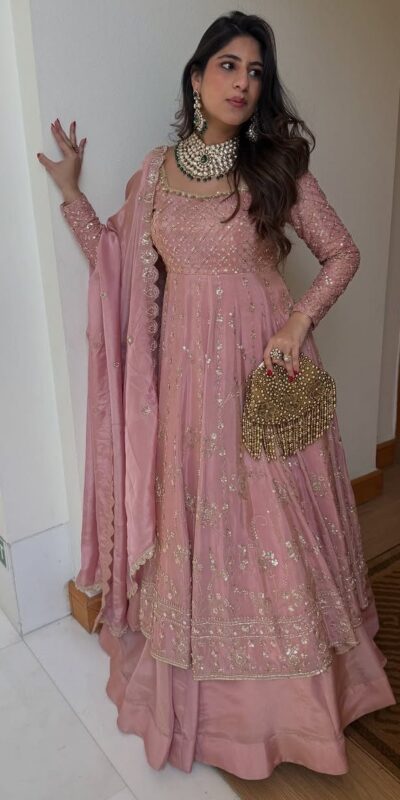 SR 1703 Pink Zimmy Silk Lehenga Choli with Embroidery Work. Introductory Price ₹2549. Delivery 4-6 Working Days. Shop now. | Bollywood Lehenga, Creative Lehenga, Designer Lehenga, Embroidered Lehenga, Lehenga, Party Wear Lehenga