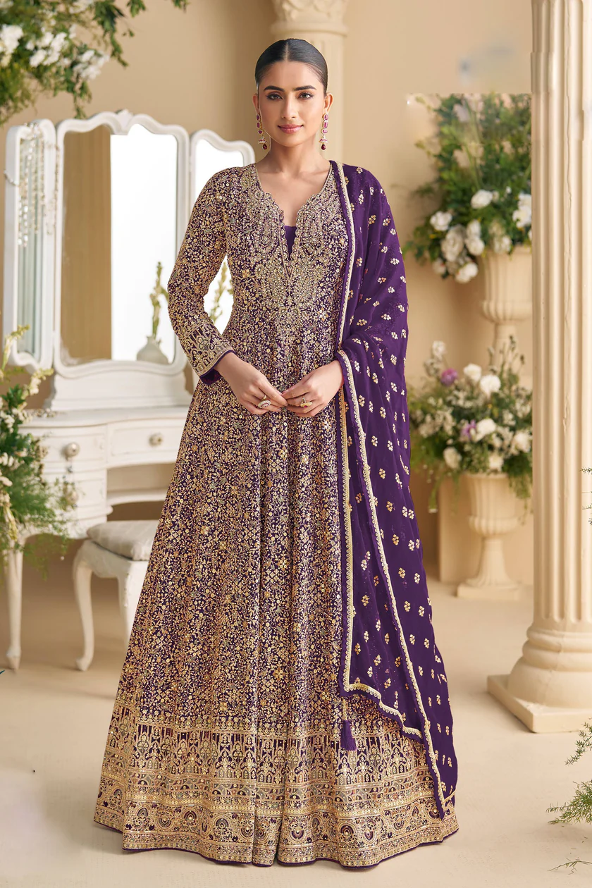 FC 5807 Purple Color Georgette Thread Sequence Work Salwar Suit . Introductory Price ₹3649. Delivery 4-6 Working Days. Shop now. | Jump Suits, Straight Suits, Casual Suits, Creative suits, Designer Suits, Palazzo Suits, Party Wear Suits, Patiala Suits, Salwar suit