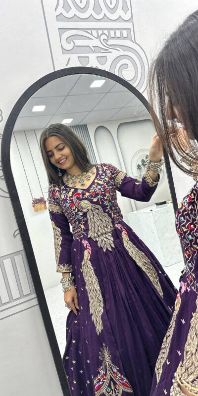 PC 528 Purple Color Vichitra Sequence Work Lehenga Choli Designer Work. Grab it for ₹2649. Delivery 4-6 Working Days. Shop now. | Bollywood Lehenga, Creative Lehenga, Designer Lehenga, Embroidered Lehenga, Lehenga, Party Wear Lehenga