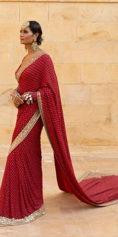 BD 1811 Red in Faux Georgette Mirror Work & Embroidery Work Saree . Exclusive Offer ₹2049. Delivery 4-6 Working Days. Shop now. | Bollywood Sarees, Creative Sarees, Designer Sarees, Embroidered Sarees, Ethnic Saree, Modern Digital sarees, Party Wear Sarees, Sarees