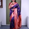 MB 22 Royal Blue Soft Paithani Silk Saree with Zari Work & Lace Work. Affordable Price ₹2399. Delivery 4-6 Working Days. Shop now. | Bollywood Sarees, Creative Sarees, Designer Sarees, Embroidered Sarees, Ethnic Saree, Modern Digital sarees, Party Wear Sarees, Sarees