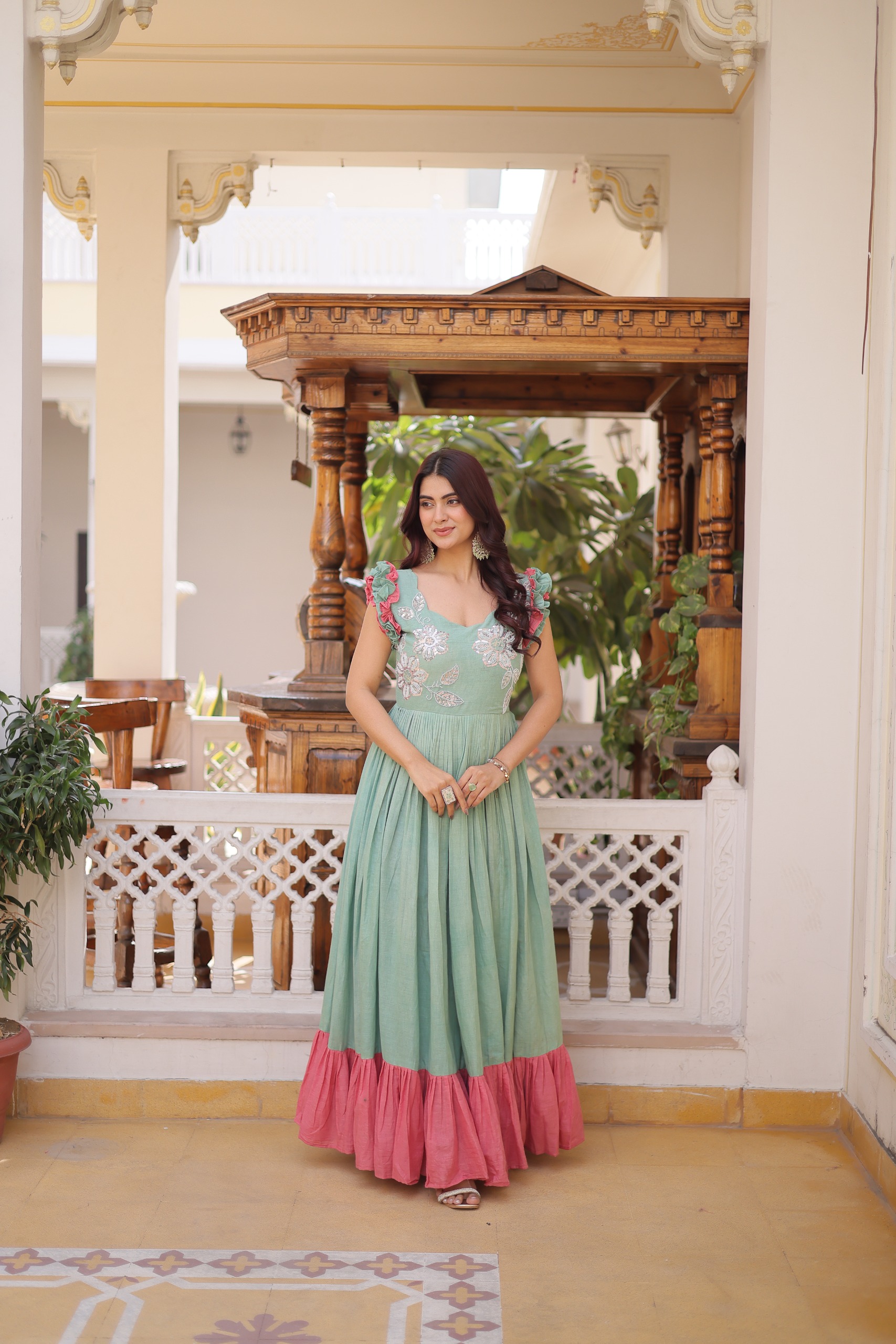 lime green sequin prom dress Sea green blue Net gown