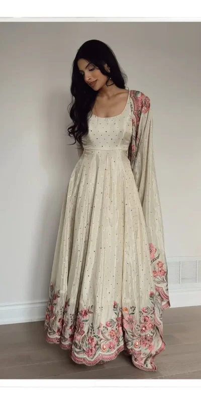 RTC 5873 White Color Chinon Silk Salwar Suit with Designer Work. Exclusive Offer ₹2449. Delivery 4-6 Working Days. Shop now. | Jump Suits, Straight Suits, Casual Suits, Creative suits, Designer Suits, Palazzo Suits, Party Wear Suits, Patiala Suits, Salwar suit