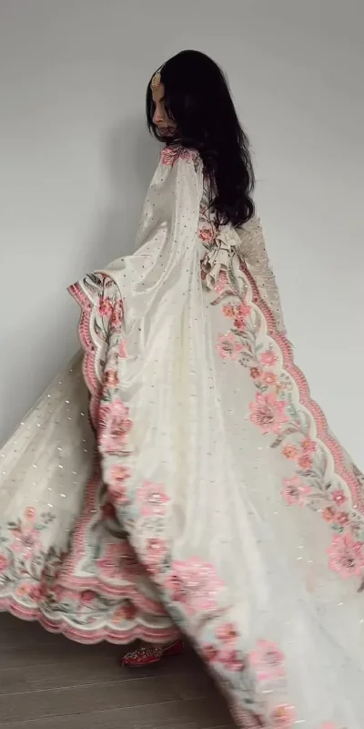 RTC 5873 White Color Chinon Silk Salwar Suit with Designer Work. Exclusive Offer ₹2449. Delivery 4-6 Working Days. Shop now. | Jump Suits, Straight Suits, Casual Suits, Creative suits, Designer Suits, Palazzo Suits, Party Wear Suits, Patiala Suits, Salwar suit