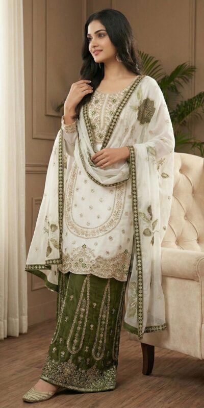 NSR 884 White Organza Silk Salwar Suit with Digital Print & Embroidery Work. Introductory Price ₹2149. Delivery 4-6 Working Days. Shop now. | Jump Suits, Straight Suits, Casual Suits, Creative suits, Designer Suits, Palazzo Suits, Party Wear Suits, Patiala Suits, Salwar suit