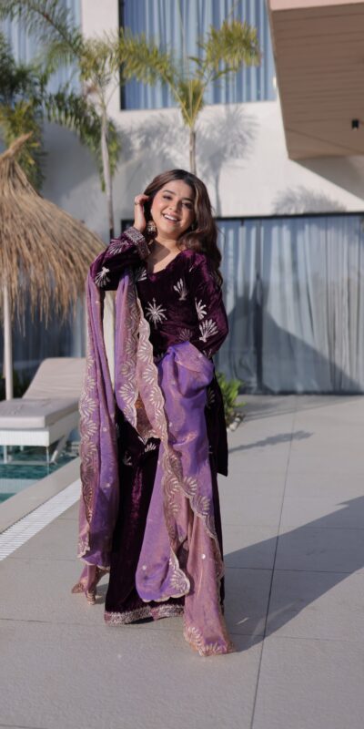 KA 1220 Wine Ice Velvet Salwar Suit with Embroidery Work & Zari Work. Exclusive Offer ₹2499. Delivery 4-6 Working Days. Shop now. | Jump Suits, Straight Suits, Casual Suits, Creative suits, Designer Suits, Palazzo Suits, Party Wear Suits, Patiala Suits, Salwar suit