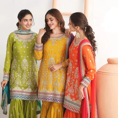 FC 726 Yellow Chinon Salwar Suit Perfect for Wedding, Party, Ethnic Day, Makar Sankranti, Cultural Events – . Best Price ₹3049. Delivery 4-6 Working | Jump Suits, Straight Suits, Casual Suits, Creative suits, Designer Suits, Palazzo Suits, Party Wear Suits, Patiala Suits, Salwar suit