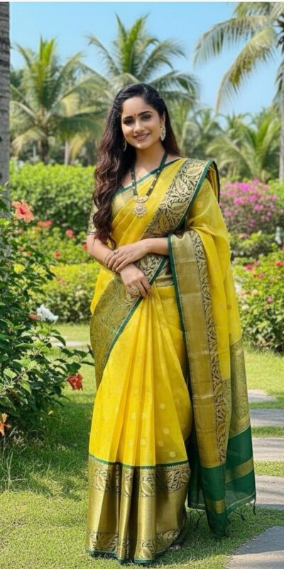 KPR 225 Yellow in Soft Lichi Silk Lace Work & Lace Border Saree . Special Price ₹1449. Delivery 4-6 Working Days. Shop now. | Bollywood Sarees, Creative Sarees, Designer Sarees, Embroidered Sarees, Ethnic Saree, Modern Digital sarees, Party Wear Sarees, Sarees