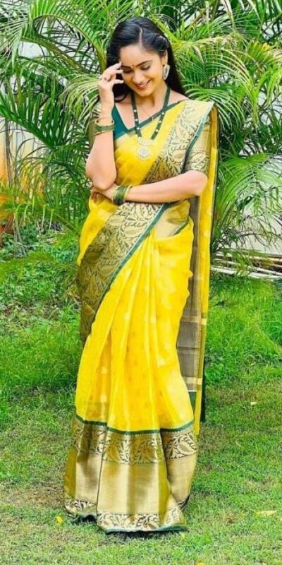 KPR 225 Yellow in Soft Lichi Silk Lace Work & Lace Border Saree . Special Price ₹1449. Delivery 4-6 Working Days. Shop now. | Bollywood Sarees, Creative Sarees, Designer Sarees, Embroidered Sarees, Ethnic Saree, Modern Digital sarees, Party Wear Sarees, Sarees
