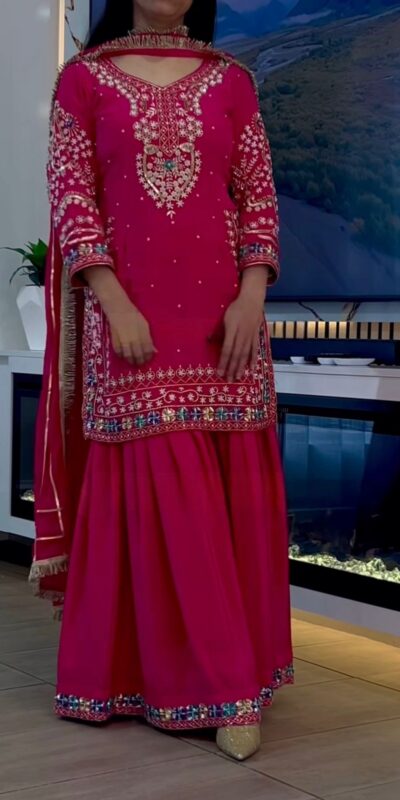 MF 457 Pink Color Chinon Silk Salwar Suit with Embroidery Work. Online Get it for ₹2149. Delivery 4-6 Working Days. Shop now. | Jump Suits, Straight Suits, Casual Suits, Creative suits, Designer Suits, Palazzo Suits, Party Wear Suits, Patiala Suits, Salwar suit