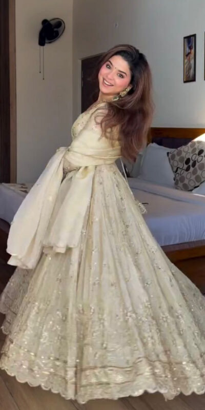 WW 1253 Cream Color Chinon Silk Sequence Lace Work Gown. Online Affordable Price ₹2549. Delivery 4-6 Working Days. Shop now. | Bollywood Gowns, Creative Gowns, Designer Gowns, Embroidered Gowns, Gowns, Party Wear Gowns