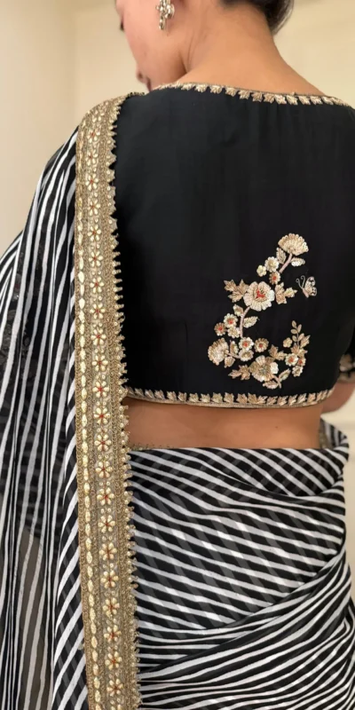 NC 5553 Black Faux Georgette Saree Perfect for Wedding, Party, Bridal Wear, Baisakhi, Raksha Bandhan –. Introductory Price ₹1899. Delivery 4-6 Workin | Bollywood Sarees, Creative Sarees, Designer Sarees, Embroidered Sarees, Ethnic Saree, Modern Digital sarees, Party Wear Sarees, Sarees