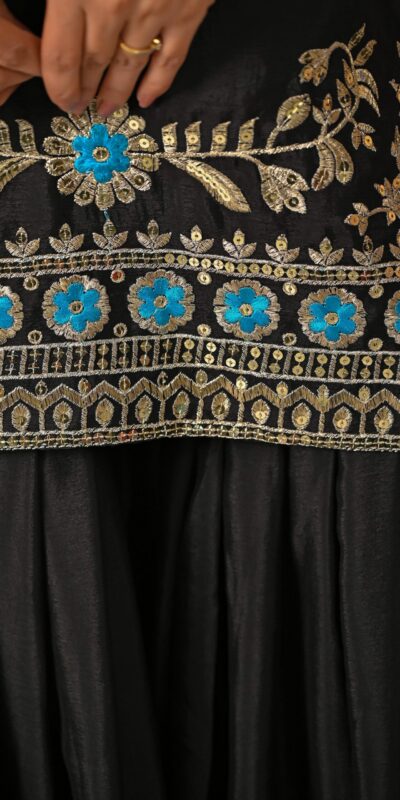 ND 5057 Black NC Vichitra Silk Salwar Suit with Embroidery Work. Special Price ₹2599. Delivery 4-6 Working Days. Shop now. | Jump Suits, Straight Suits, Casual Suits, Creative suits, Designer Suits, Palazzo Suits, Party Wear Suits, Patiala Suits, Salwar suit