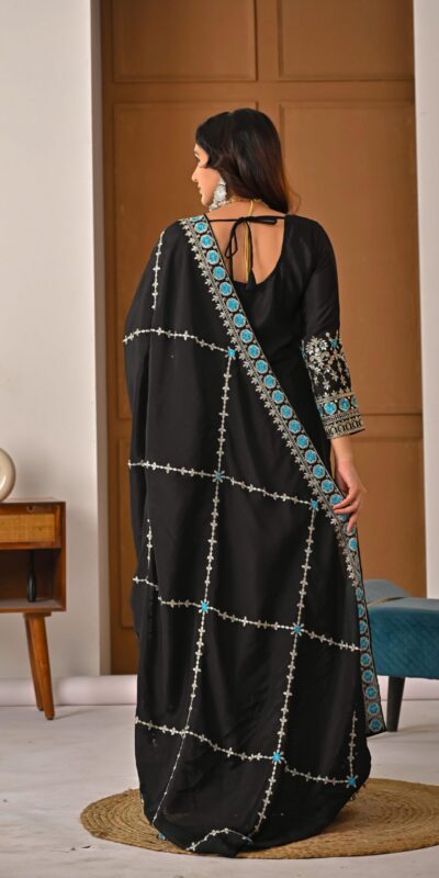 ND 5057 Black NC Vichitra Silk Salwar Suit with Embroidery Work. Special Price ₹2599. Delivery 4-6 Working Days. Shop now. | Jump Suits, Straight Suits, Casual Suits, Creative suits, Designer Suits, Palazzo Suits, Party Wear Suits, Patiala Suits, Salwar suit