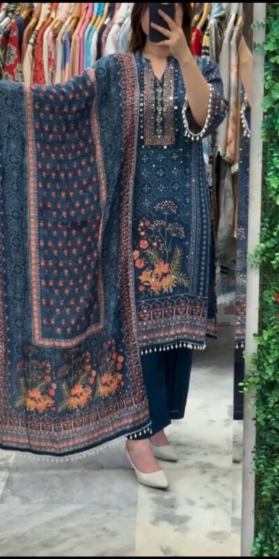 BE 404 Blue Printed Chinon Salwar Suit with Lace Work & Mirror Work. Affordable Price ₹1899. Delivery 4-6 Working Days. Shop now. | Jump Suits, Straight Suits, Casual Suits, Creative suits, Designer Suits, Palazzo Suits, Party Wear Suits, Patiala Suits, Salwar suit