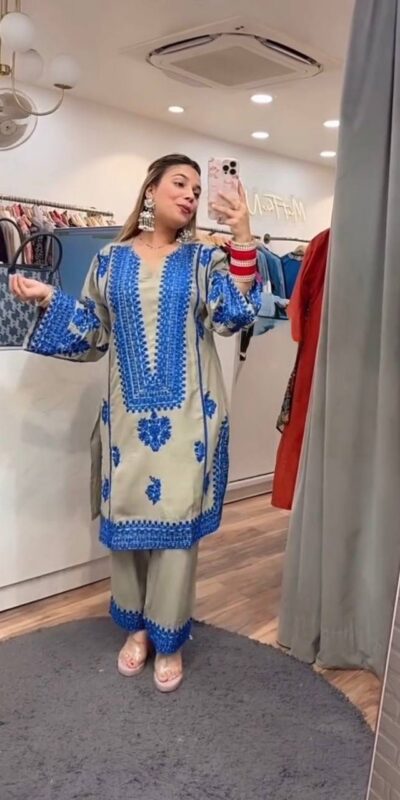 KF 1694 Blue in Color Jam Cotton Embroidery Work Salwar Suit . Available at ₹2149 only. Delivery 4-6 Working Days. Shop now. | Jump Suits, Straight Suits, Casual Suits, Creative suits, Designer Suits, Palazzo Suits, Party Wear Suits, Patiala Suits, Salwar suit