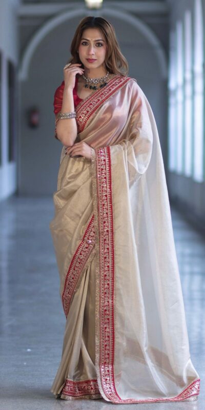 NC 5559 Cream Soft Twil Net Saree. Perfect for Wedding, Party, Onam, Family Gatherings, Mehendi – Festive Deal ₹1849. Delivery 4-6 Working Days | Bollywood Sarees, Creative Sarees, Designer Sarees, Embroidered Sarees, Ethnic Saree, Modern Digital sarees, Party Wear Sarees, Sarees