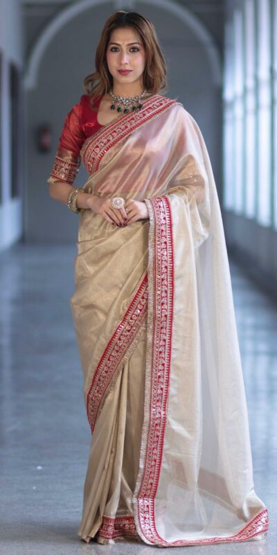 NC 5559 Cream Soft Twil Net Saree. Perfect for Wedding, Party, Onam, Family Gatherings, Mehendi – Festive Deal ₹1849. Delivery 4-6 Working Days | Bollywood Sarees, Creative Sarees, Designer Sarees, Embroidered Sarees, Ethnic Saree, Modern Digital sarees, Party Wear Sarees, Sarees
