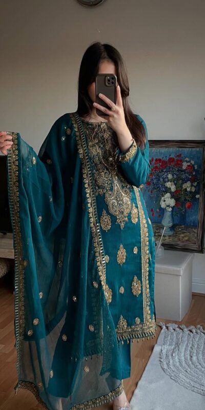 MD 3042 Teal Chinon Silk Salwar Suit with Embroidery Work & Lace Work. Affordable Price ₹2049. Delivery 4-6 Working Days. Shop now. | Jump Suits, Straight Suits, Casual Suits, Creative suits, Designer Suits, Palazzo Suits, Party Wear Suits, Patiala Suits, Salwar suit