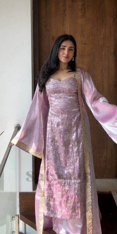 ST 1166 Lavender Zimmy Silk Salwar Suit Perfect for Wedding, Party, Karwa Chauth, Haldi, Eid – . Special Price ₹2149. Delivery 4-6 Working Days. Shop no | Jump Suits, Straight Suits, Casual Suits, Creative suits, Designer Suits, Palazzo Suits, Party Wear Suits, Patiala Suits, Salwar suit