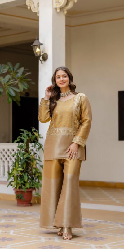 RR 42 Mustered Banarasi Viscous Salwar Suit with Embroidery Work & Bead Work. Exclusive Offer ₹2549. Delivery 4-6 Working Days. Shop now. | Jump Suits, Straight Suits, Casual Suits, Creative suits, Designer Suits, Palazzo Suits, Party Wear Suits, Patiala Suits, Salwar suit