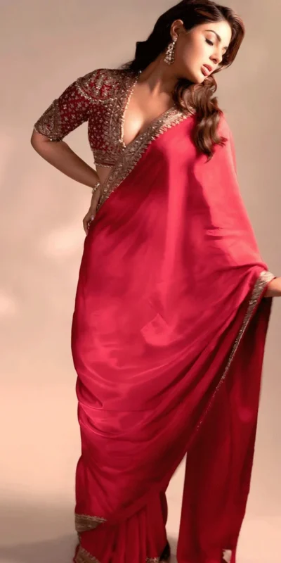 NC 5514 Red Soft Rangoli Silk Saree with Embroidery Work & Lace Work. Special Price ₹1949. Delivery 4-6 Working Days. Shop now. | Bollywood Sarees, Creative Sarees, Designer Sarees, Embroidered Sarees, Ethnic Saree, Modern Digital sarees, Party Wear Sarees, Sarees