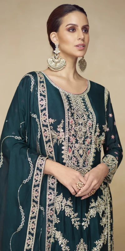 FC 717 Teall Viscous Chinon Salwar Suit with Lace Work & Embroidery Work. Exclusive Offer ₹2549. Delivery 4-6 Working Days. Shop now. | Jump Suits, Straight Suits, Casual Suits, Creative suits, Palazzo Suits, Party Wear Suits, Patiala Suits, Salwar suit