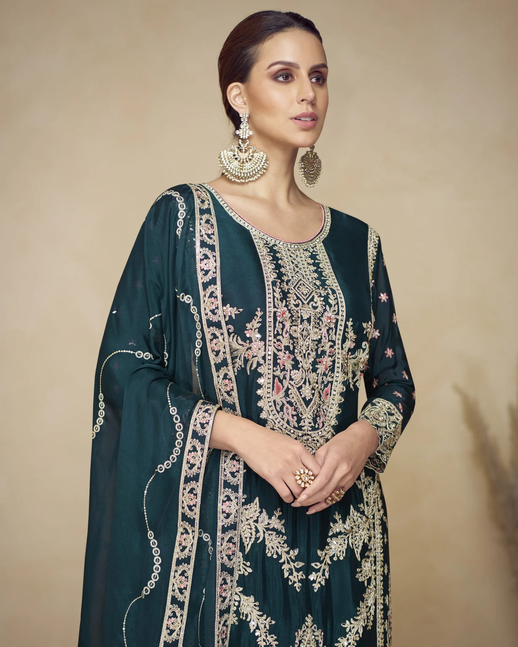 FC 717 Teall Viscous Chinon Salwar Suit with Lace Work & Embroidery Work. Exclusive Offer ₹2549. Delivery 4-6 Working Days. Shop now. | Jump Suits, Straight Suits, Casual Suits, Creative suits, Palazzo Suits, Party Wear Suits, Patiala Suits, Salwar suit