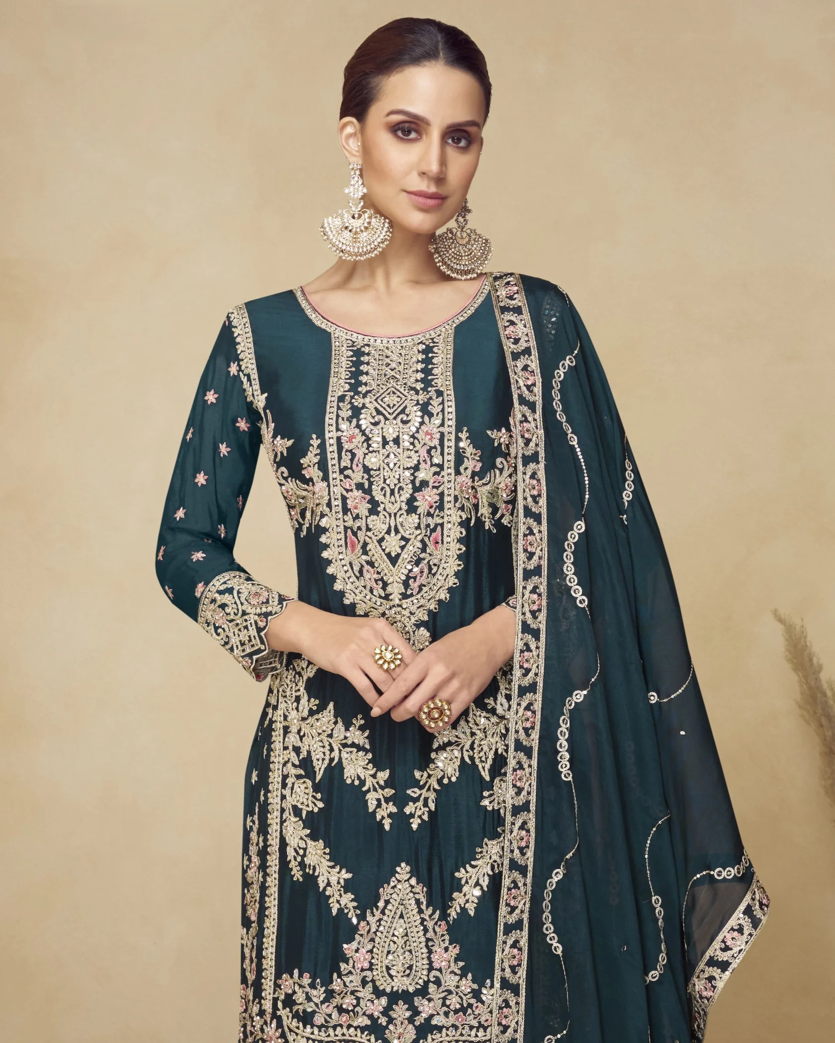 FC 717 Teall Viscous Chinon Salwar Suit with Lace Work & Embroidery Work. Exclusive Offer ₹2549. Delivery 4-6 Working Days. Shop now. | Jump Suits, Straight Suits, Casual Suits, Creative suits, Palazzo Suits, Party Wear Suits, Patiala Suits, Salwar suit