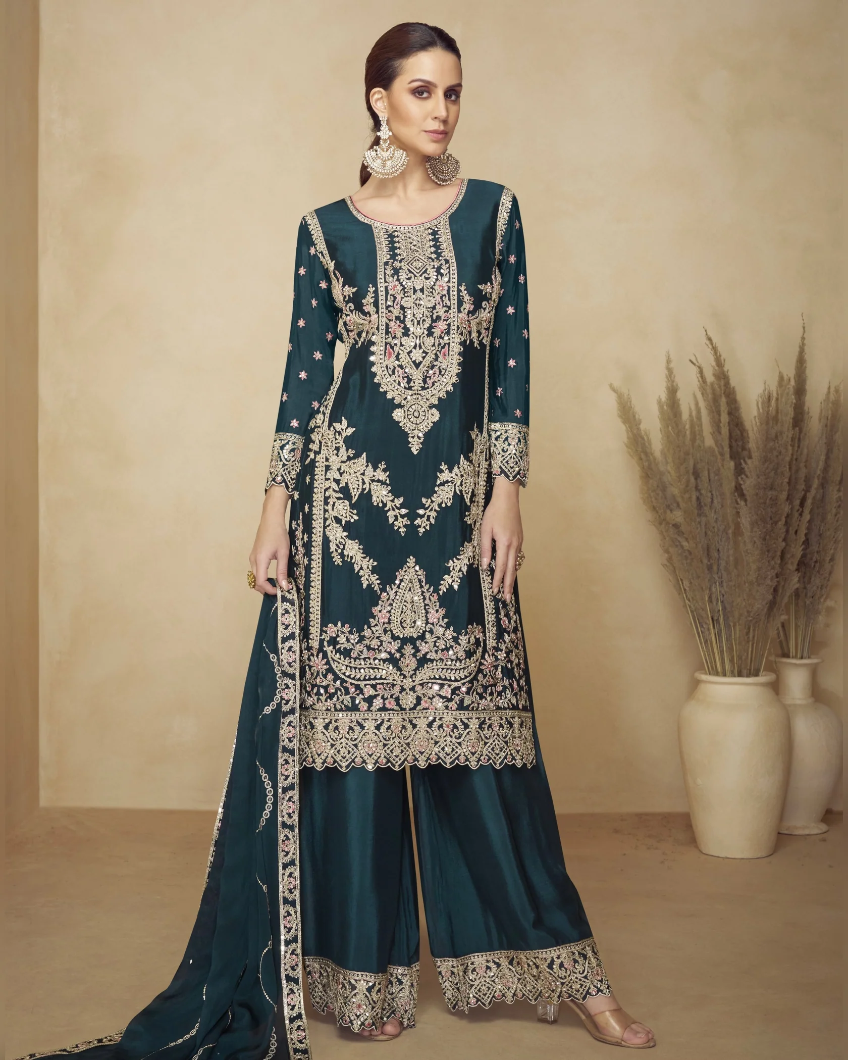 FC 717 Teall Viscous Chinon Salwar Suit with Lace Work & Embroidery Work. Exclusive Offer ₹2549. Delivery 4-6 Working Days. Shop now. | Jump Suits, Straight Suits, Casual Suits, Creative suits, Palazzo Suits, Party Wear Suits, Patiala Suits, Salwar suit
