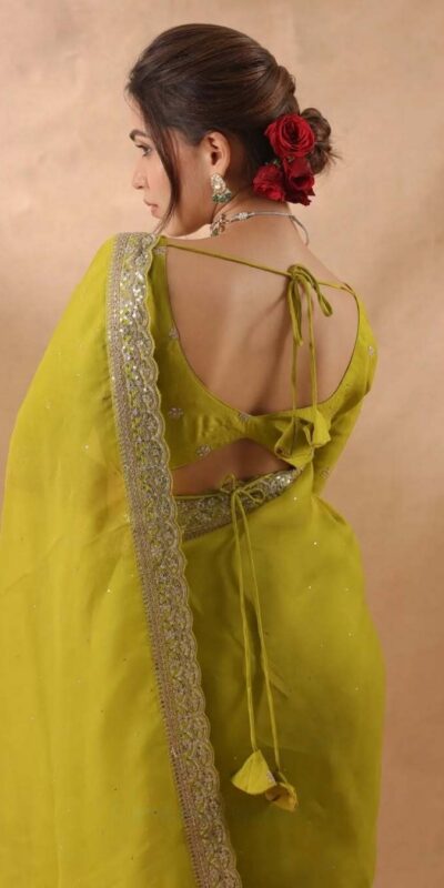 JR 652 Mehendi in Organza Silk Embroidery Work & Sequins Work Saree . Now at just ₹1849. Delivery 4-6 Working Days. Shop now. | Bollywood Sarees, Creative Sarees, Designer Sarees, Embroidered Sarees, Ethnic Saree, Modern Digital sarees, Party Wear Sarees, Sarees
