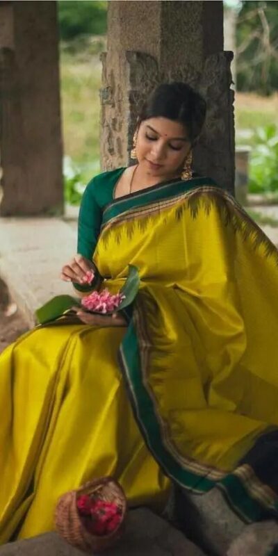 KPR 249 Mustered Color Soft Lichi Silk Saree with Lace Border & Lace Work. Best Price ₹1449. Delivery 4-6 Working Days. Shop now. | Bollywood Sarees, Creative Sarees, Designer Sarees, Embroidered Sarees, Ethnic Saree, Modern Digital sarees, Party Wear Sarees, Sarees