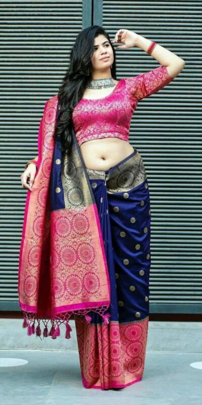 KPR 088 Navy Blue Color Soft Lichi Silk Saree with Lace Border & Lace Work. Best Price ₹1449. Delivery 4-6 Working Days. Shop now. | Bollywood Sarees, Creative Sarees, Designer Sarees, Embroidered Sarees, Ethnic Saree, Modern Digital sarees, Party Wear Sarees, Sarees