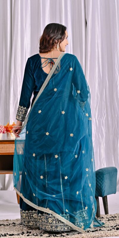 ND 5053 Navy Blue Viscous Velvet Salwar Suit with Embroidery Work. Grab it for ₹2449. Delivery 4-6 Working Days. Shop now. | Jump Suits, Straight Suits, Casual Suits, Creative suits, Designer Suits, Palazzo Suits, Party Wear Suits, Patiala Suits, Salwar suit