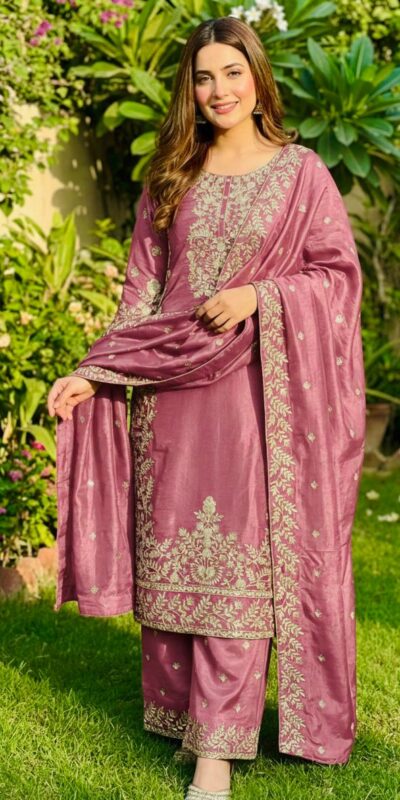 SRK 5316 Pink Organza Silk Salwar Suit Perfect for Wedding, Party, Makar Sankranti, Eid, Durga Puja – . Affordable Price ₹2149. Delivery 4-6 Workin | Jump Suits, Straight Suits, Casual Suits, Creative suits, Designer Suits, Palazzo Suits, Party Wear Suits, Patiala Suits, Salwar suit