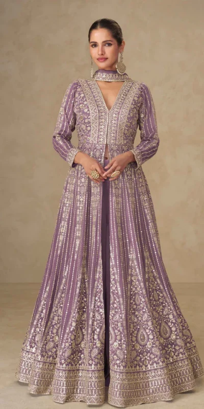 FC 10355 Purple Chinon Silk Salwar Suit with Embroidery Work & Lace Work. Affordable Price ₹3699. Delivery 4-6 Working Days. Shop now. | Jump Suits, Straight Suits, Casual Suits, Creative suits, Designer Suits, Palazzo Suits, Party Wear Suits, Patiala Suits, Salwar suit